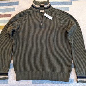 J. Crew ribbed cotton half-zip sweater